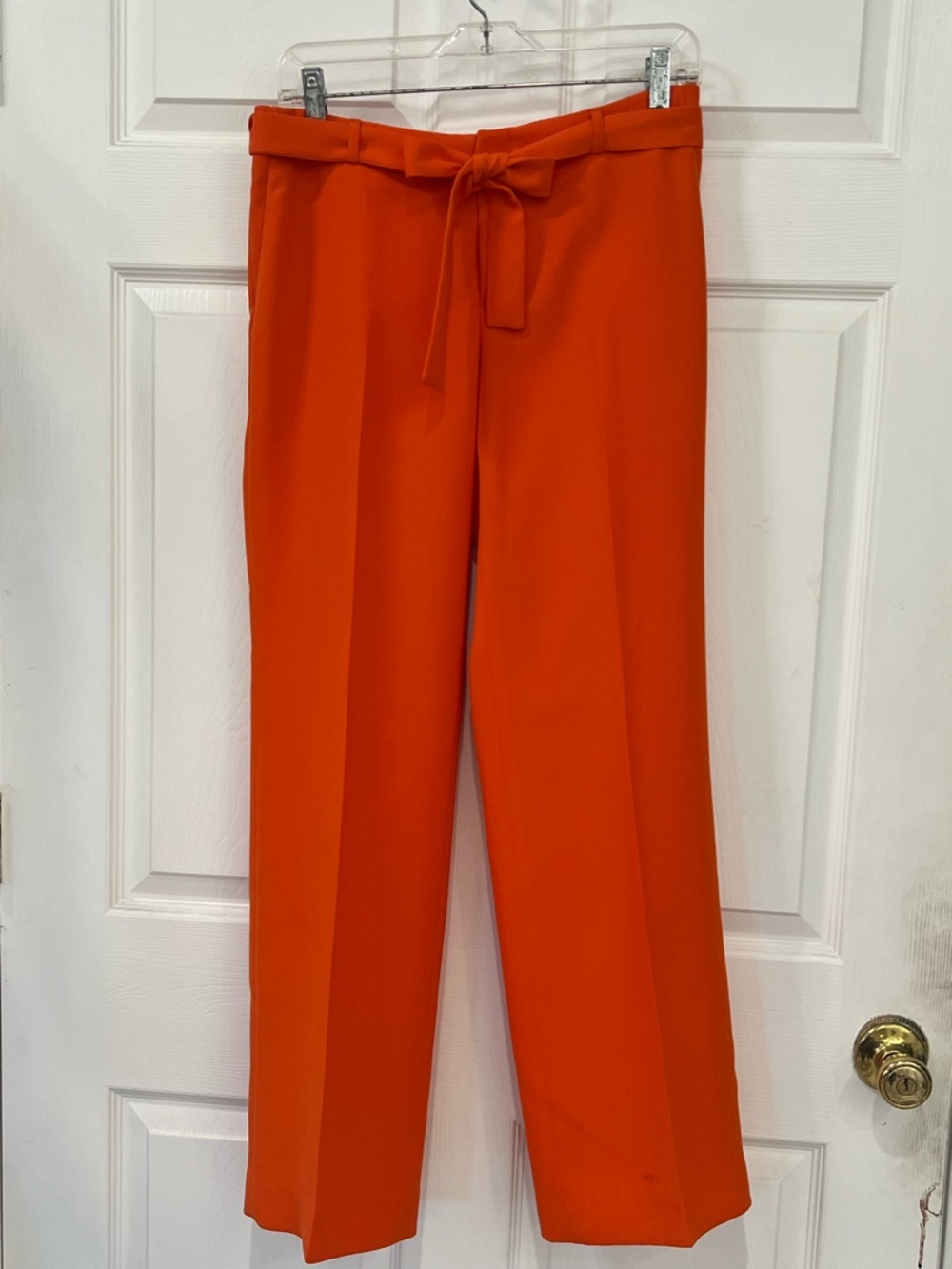 Banana Republic Orange Tie-Waist Wide-Leg Trousers